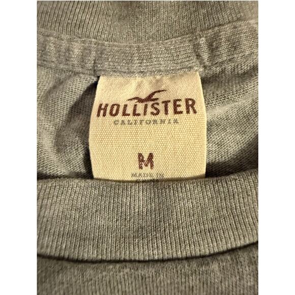 Y2K Style Hollister Muscle Shirt Mens M Gray Soft Puff Graphic - Picture 5 of 7